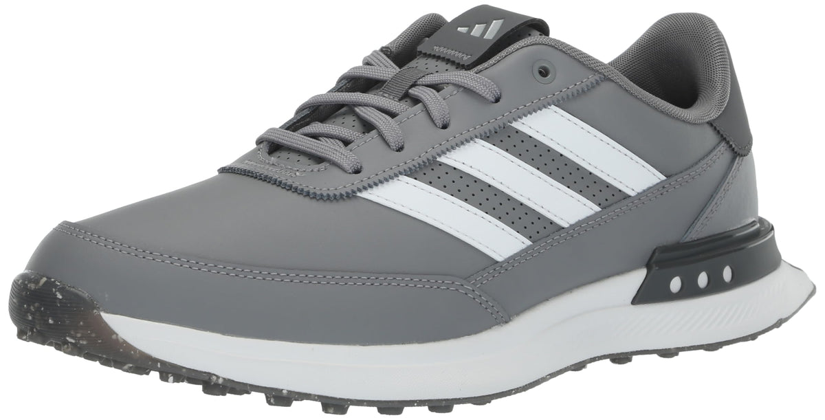 adidas Mens S2G Spikeless Leather 24 Golf Shoes Grey Three/Footwear White/Grey Five 12