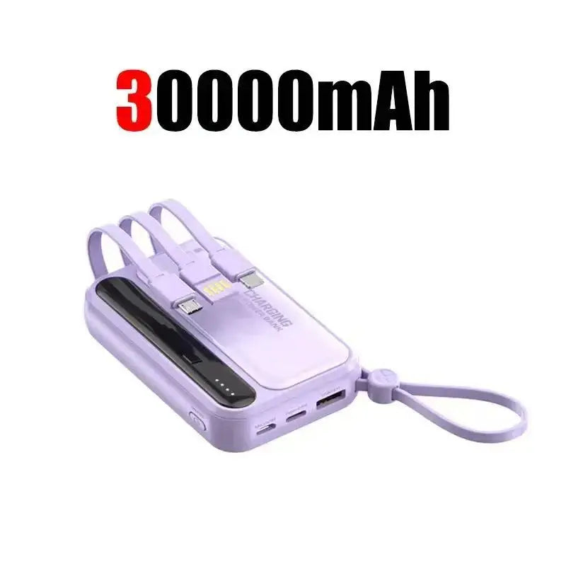 Lenovo 2026New 120W Super Fast Charging 500000mAh 4 In1 Cables Portable Powerbank Power Bank For Iphone Huawei Samsung