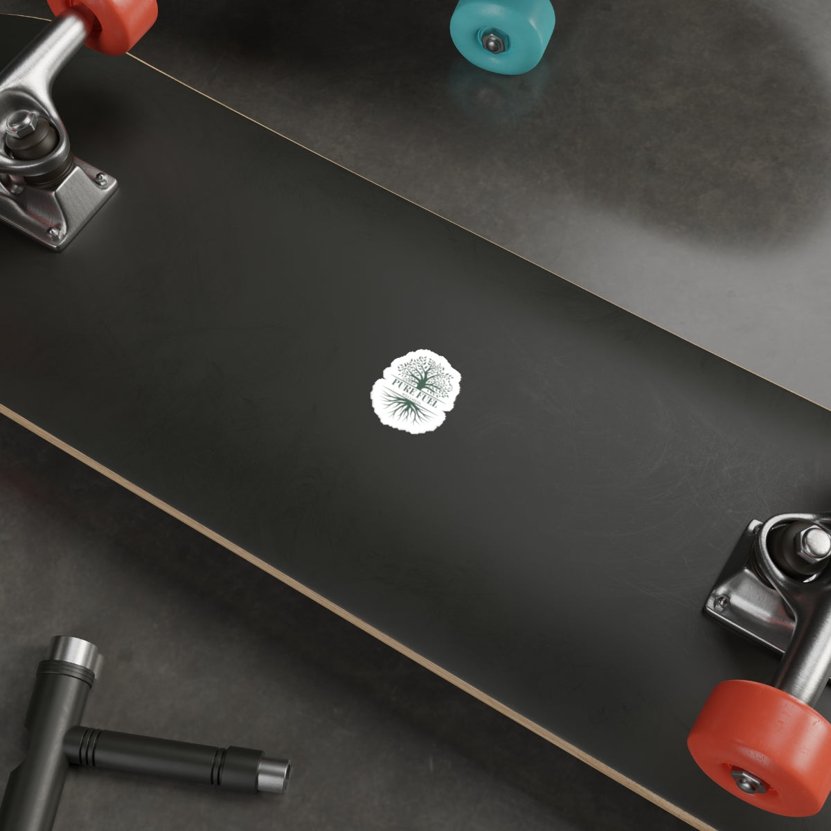 Pure Fuel Wellness Die-Cut Sticker — Tree & Roots Logo Sticker for Laptops, Water Bottles, Wellness Brands