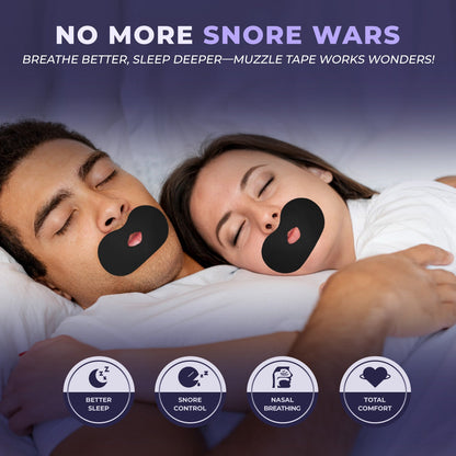 Muzzle Mouth Tape for Adults Medium Hold Sleep Strips