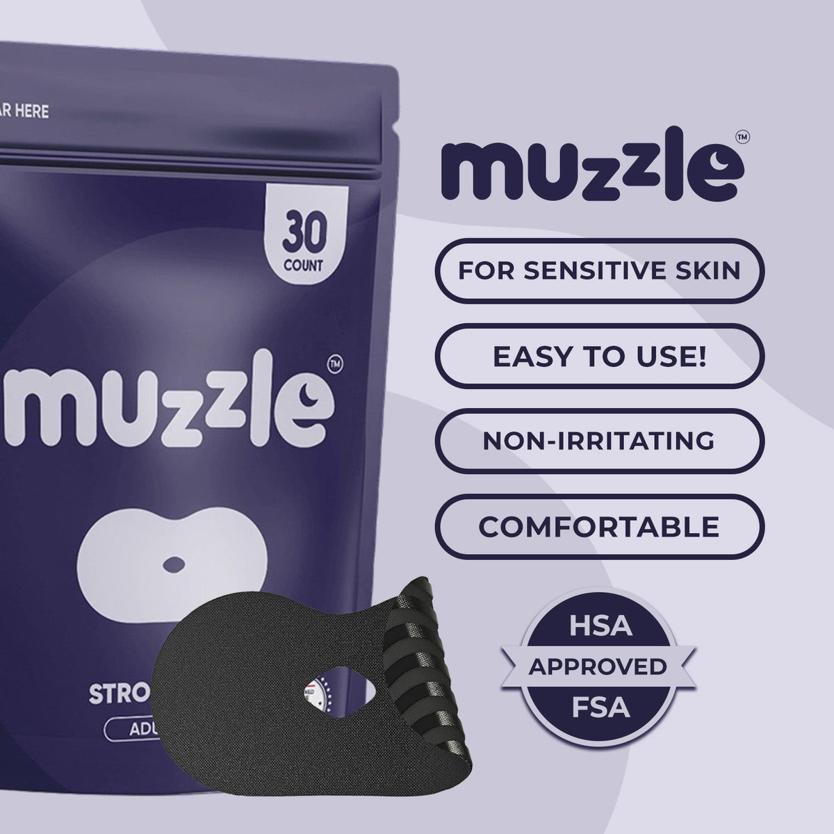 Muzzle Mouth Tape for Adults Medium Hold Sleep Strips