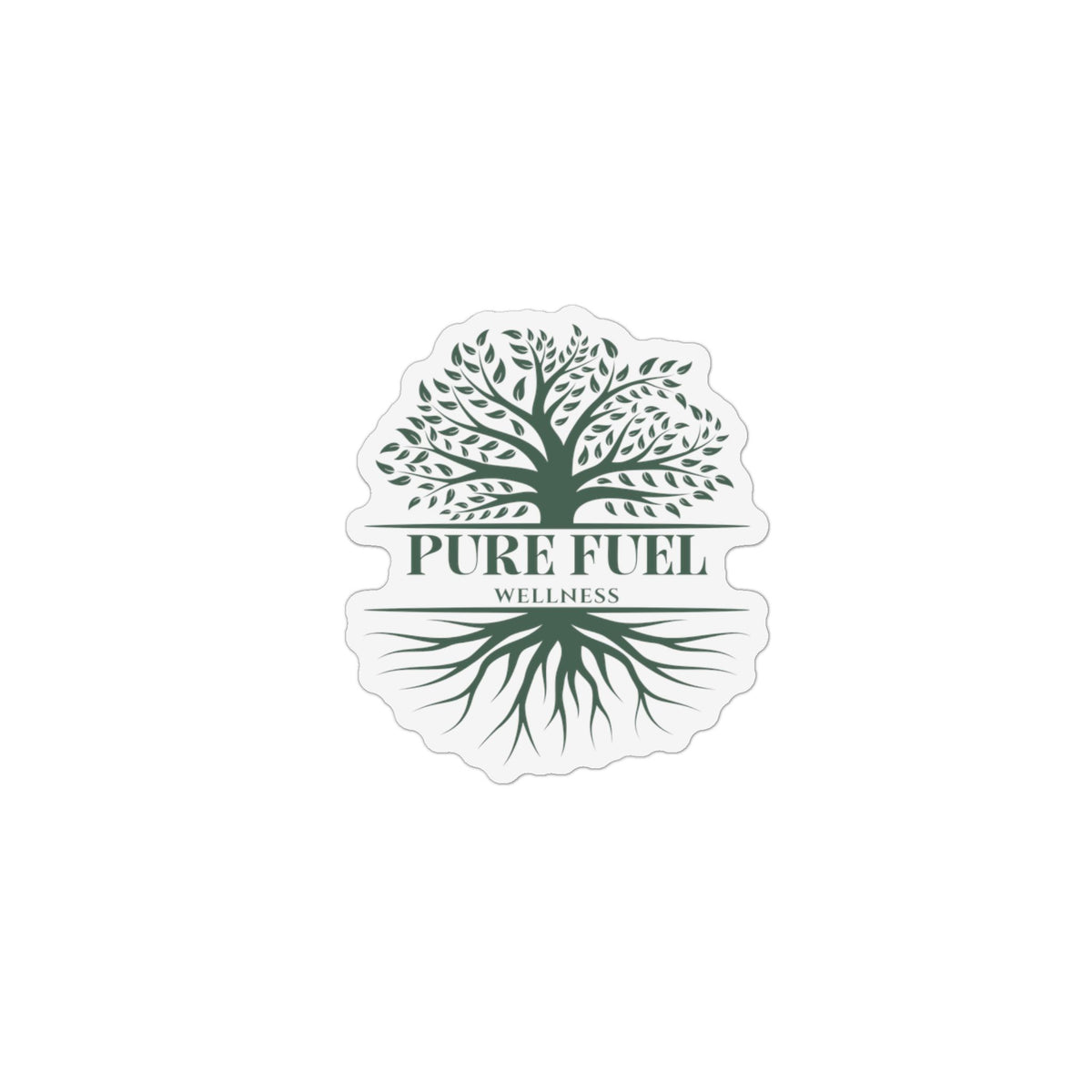Pure Fuel Wellness Tree Logo Magnet — Custom Shape Logo Magnet