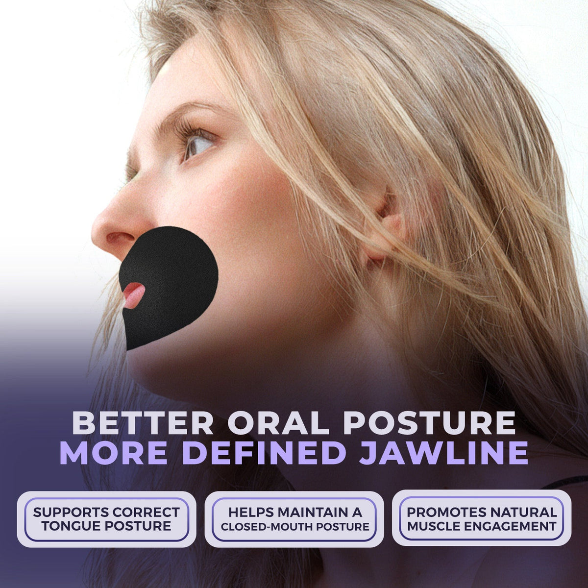 Muzzle Mouth Tape for Adults Medium Hold Sleep Strips