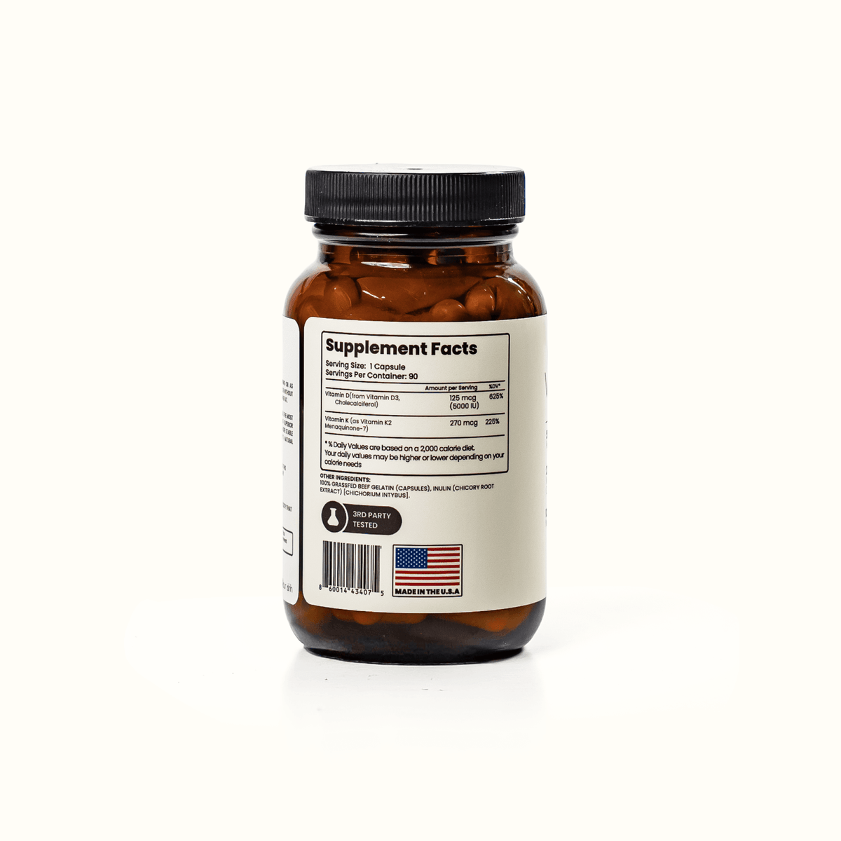 Vitamin D3 K2 Daily Wellness Supplement Bone Health Support