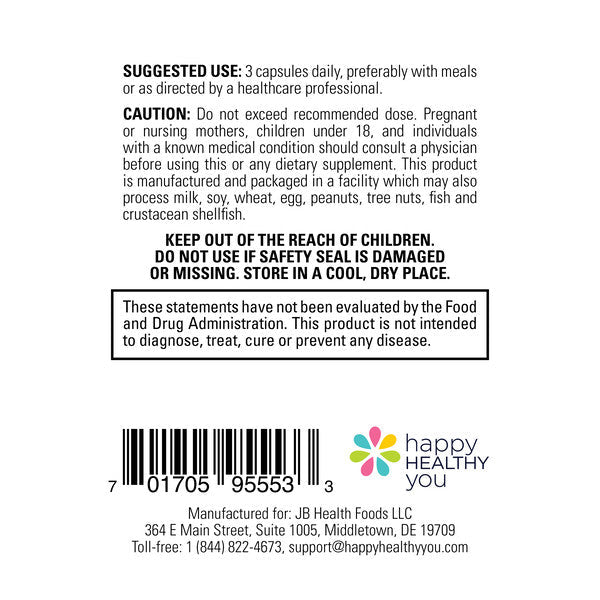 Happy Liver Dietary Supplement Daily Wellness Support Formula