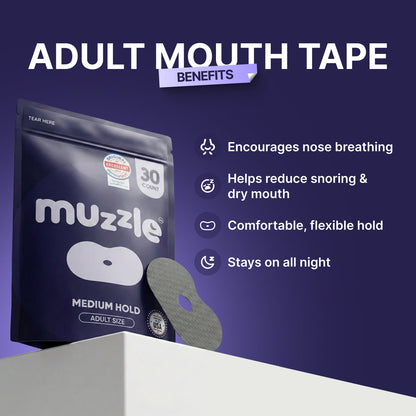 Muzzle Mouth Tape for Adults Medium Hold Sleep Strips