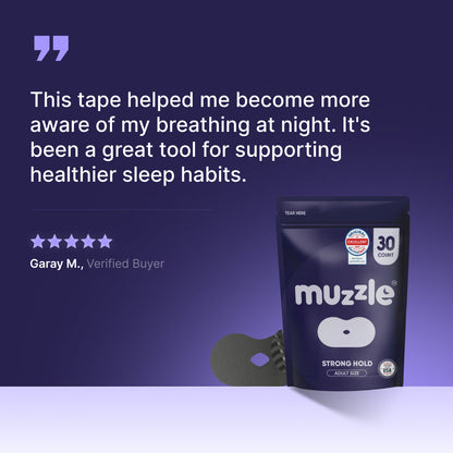 Muzzle Mouth Tape for Adults Medium Hold Sleep Strips