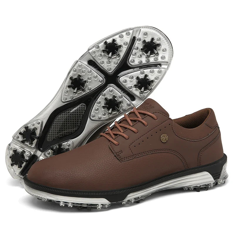 Waterproof Golf Shoes – Men's Outdoor Walking Sneakers, Wide Fit