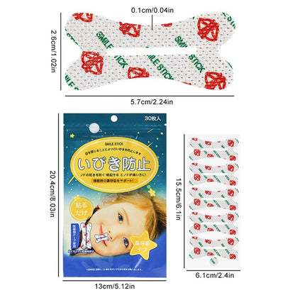 10/30 Pack Anti-Snoring Mouth Stickers | Night Sleep Aid for Nasal Breathing