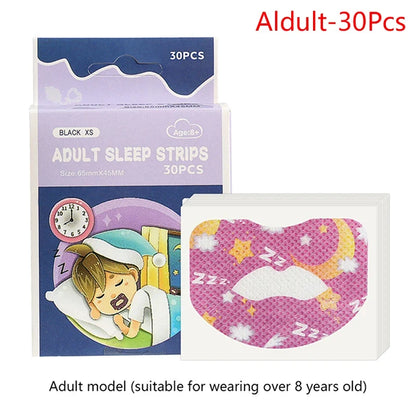 10/30 Pack Anti-Snoring Mouth Stickers | Night Sleep Aid for Nasal Breathing