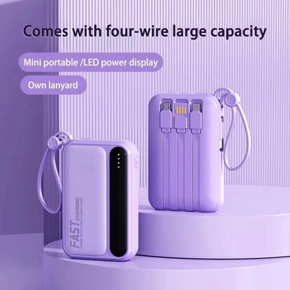 Lenovo 2026New 120W Super Fast Charging 500000mAh 4 In1 Cables Portable Powerbank Power Bank For Iphone Huawei Samsung