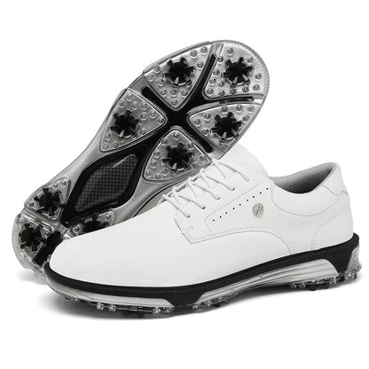 Waterproof Golf Shoes – Men's Outdoor Walking Sneakers, Wide Fit