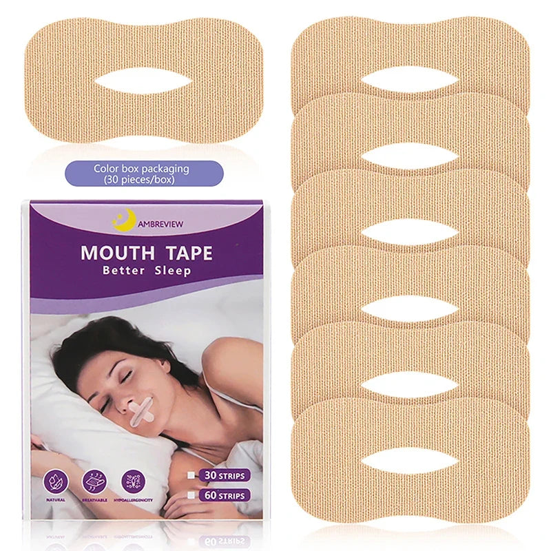 10/30 Pack Anti-Snoring Mouth Stickers | Night Sleep Aid for Nasal Breathing