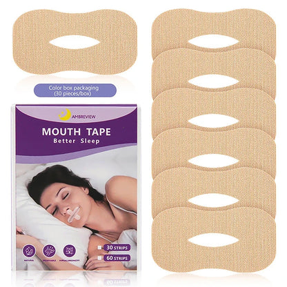 10/30 Pack Anti-Snoring Mouth Stickers | Night Sleep Aid for Nasal Breathing