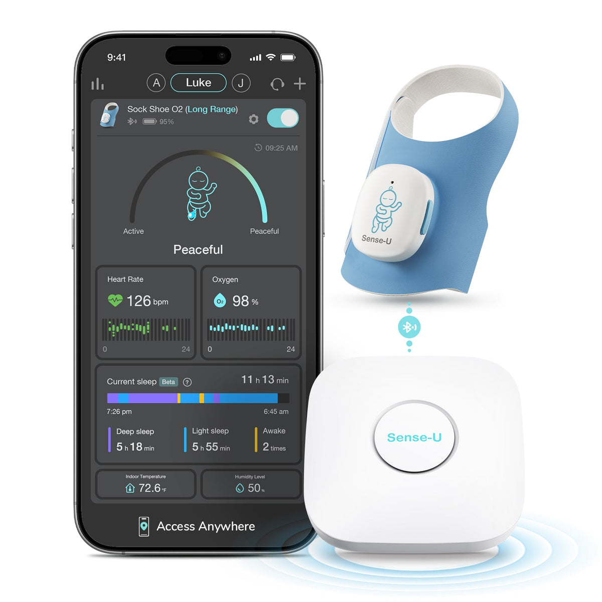Smart Sock Shoe O2 Wearable Foot Health Monitoring Device