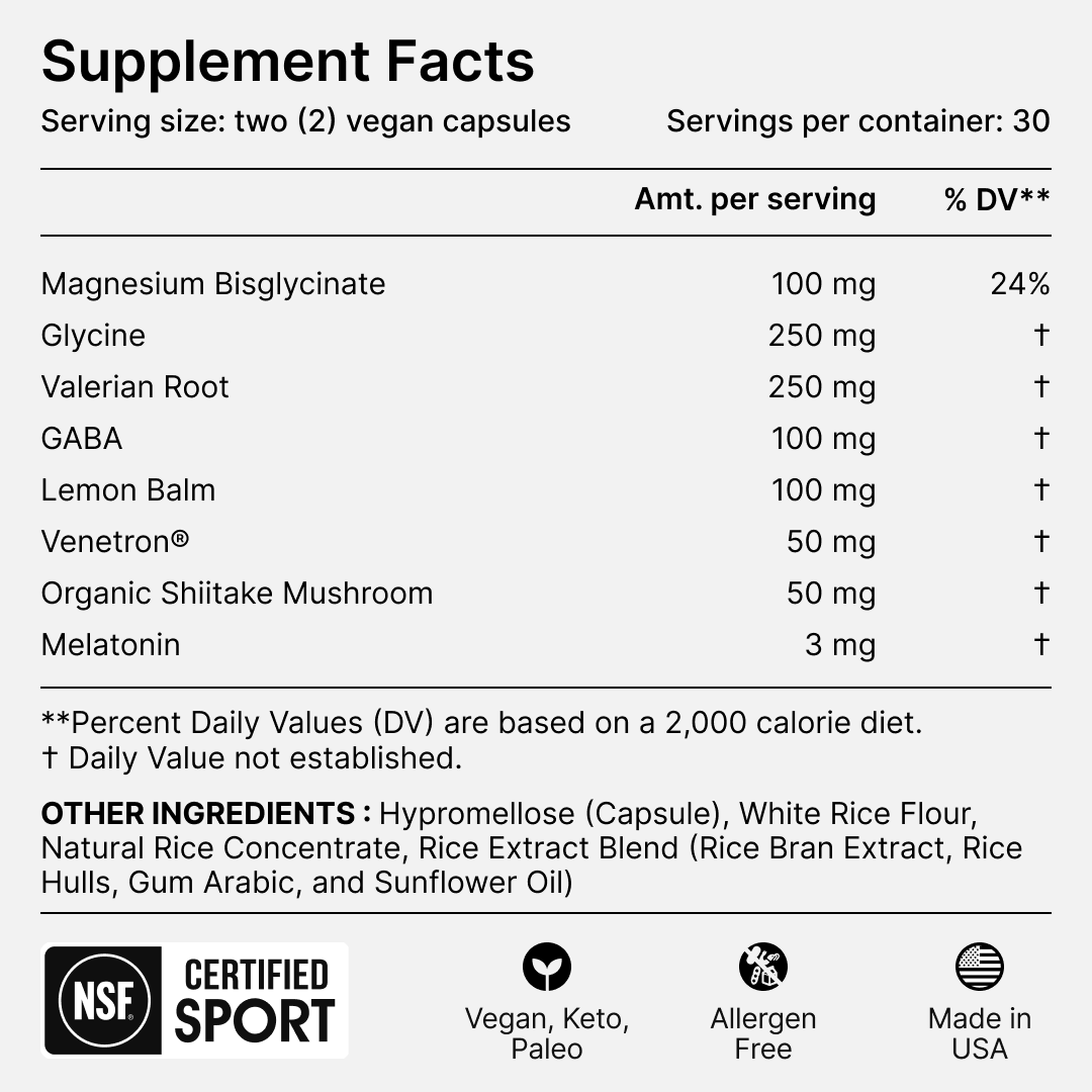 Dream PM Nootropic Sleep Aid Nighttime Recovery Wellness Supplement