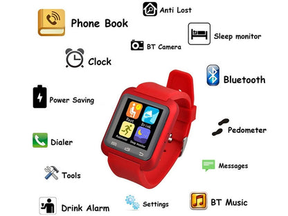 Bluetooth Smartwatch Phone Pairing Pedometer Sleep Monitoring Fitness Tracker