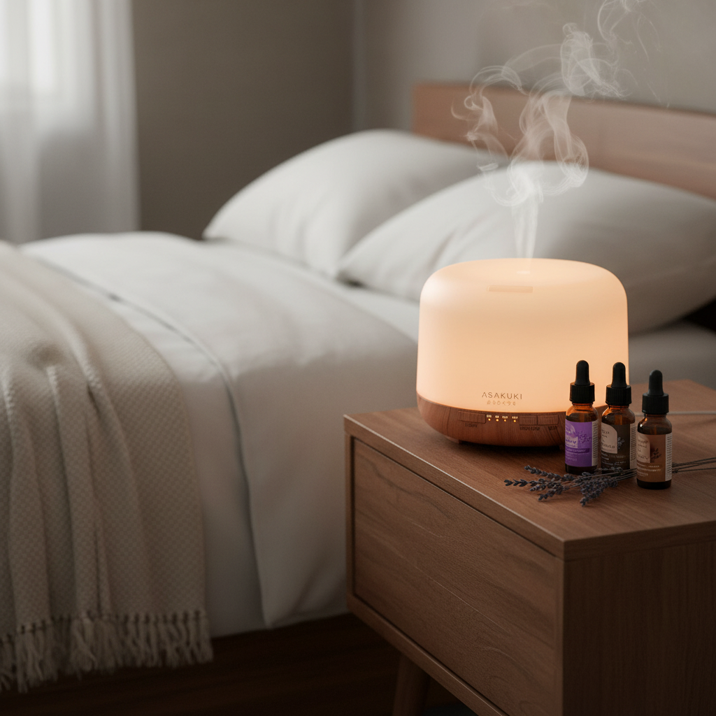 ASAKUKI Essential Oil Diffuser with Remote Control Aromatherapy Humidifier