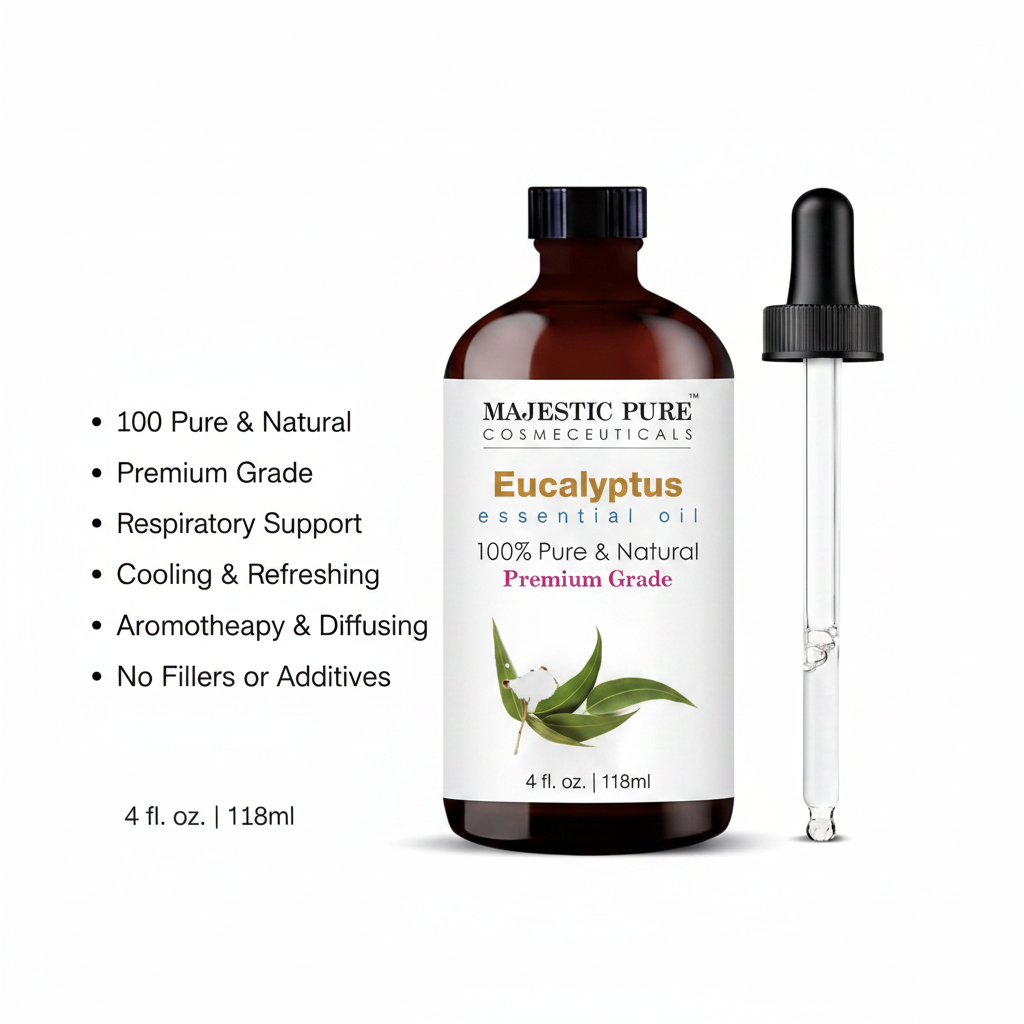 Majestic Pure Eucalyptus Essential Oil 4 fl oz (118 ml)