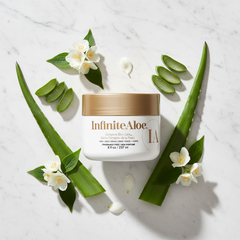 InfiniteAloe Complete Face Body Cream Fragrance Free 8oz