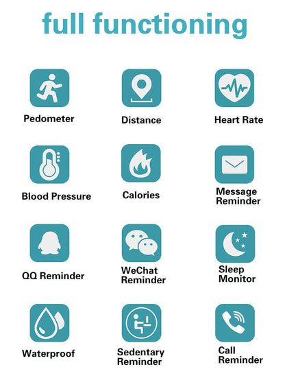 Waterproof Fitness Tracker Heart Rate Sleep Monitor