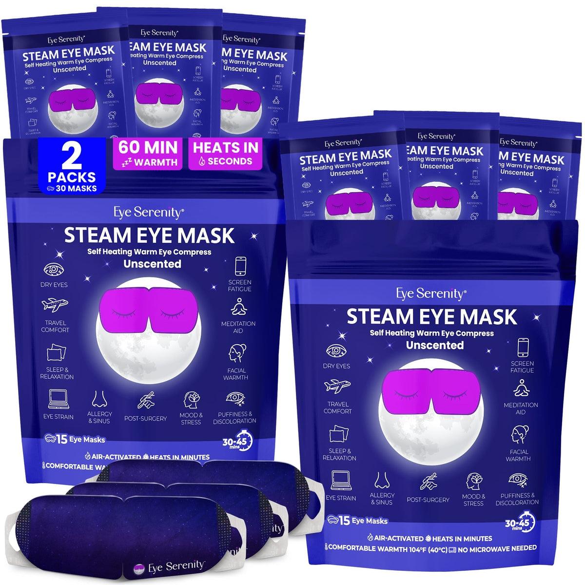 Eye Serenity Steam Eye Mask Self Heating Warm Compress