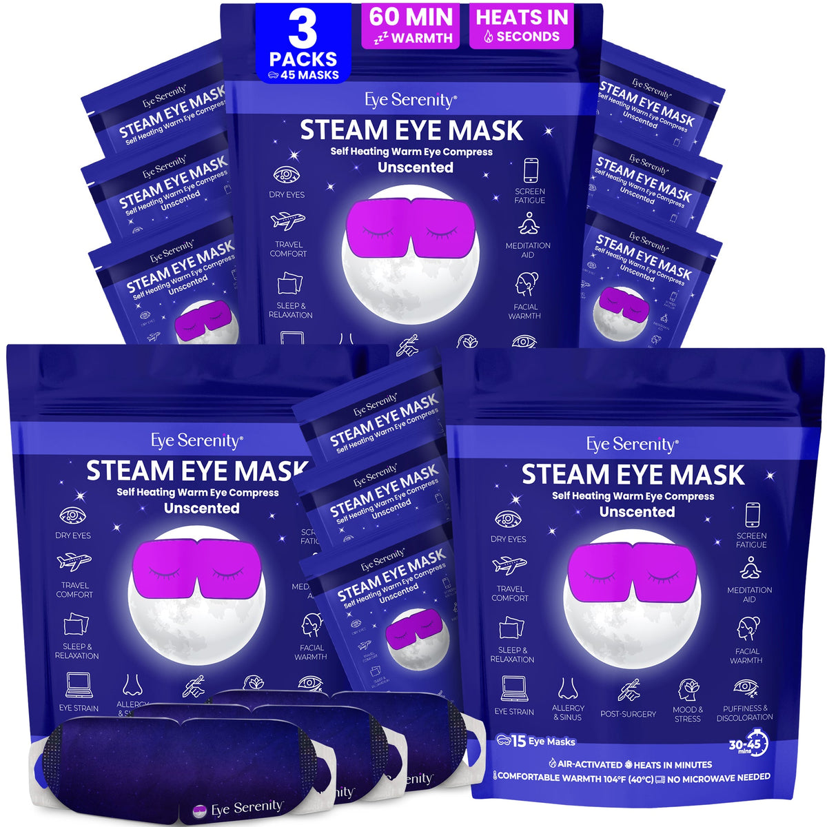 Eye Serenity Steam Eye Mask Self Heating Warm Compress